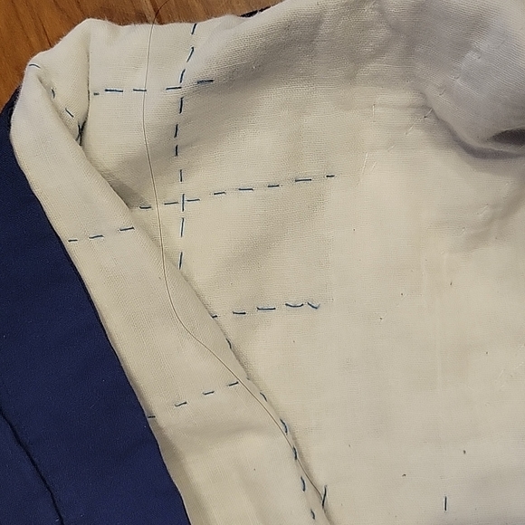 2-NAUTICA Vintage Blue-white PATCHWORK Kantha stitched REGULAR PILLOW SHAMS - Picture 7 of 7